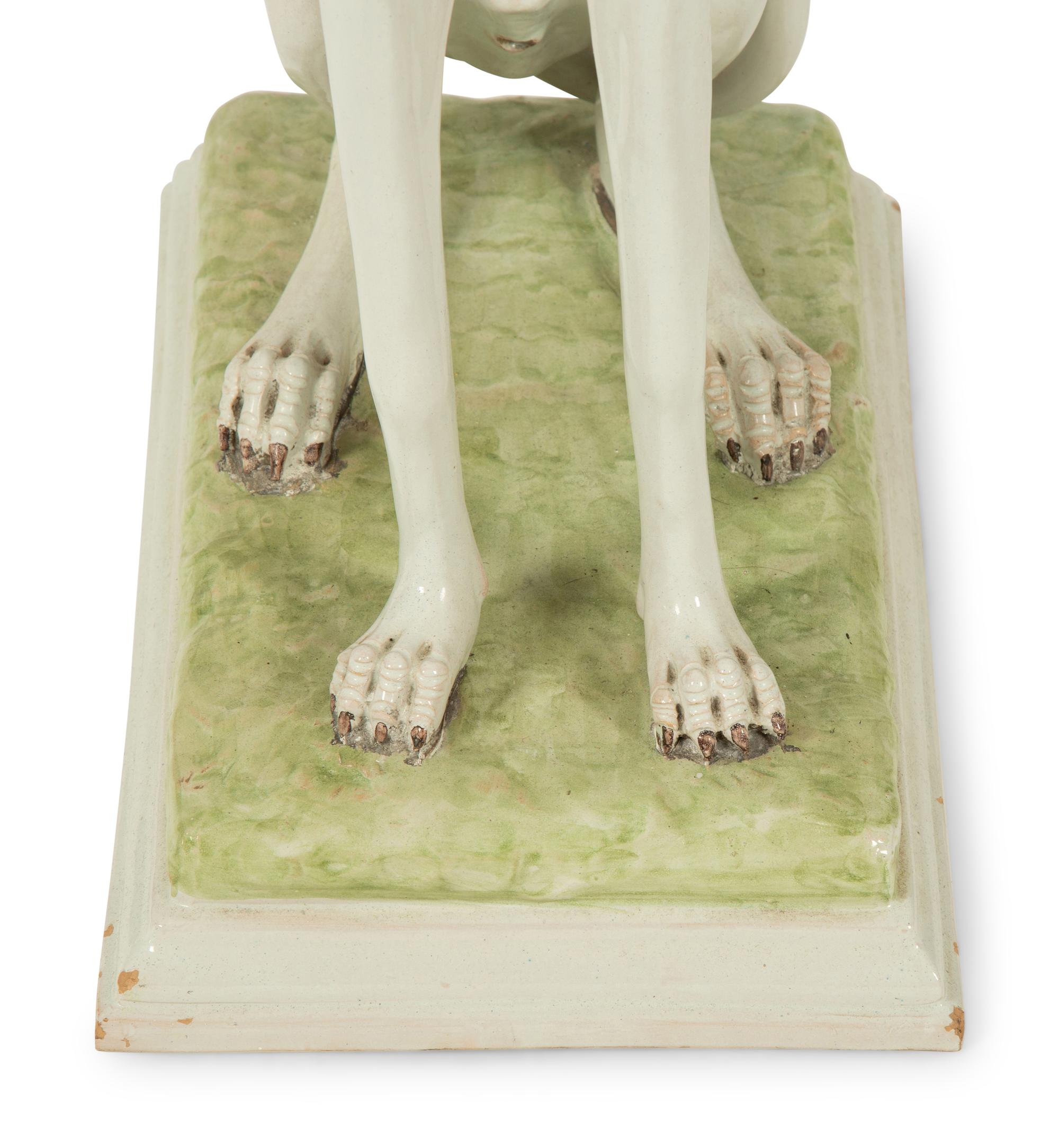 An Italian Hand Painted Ceramic Whippet — 20TH CENTURY