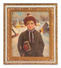 Boy in Winter Scene