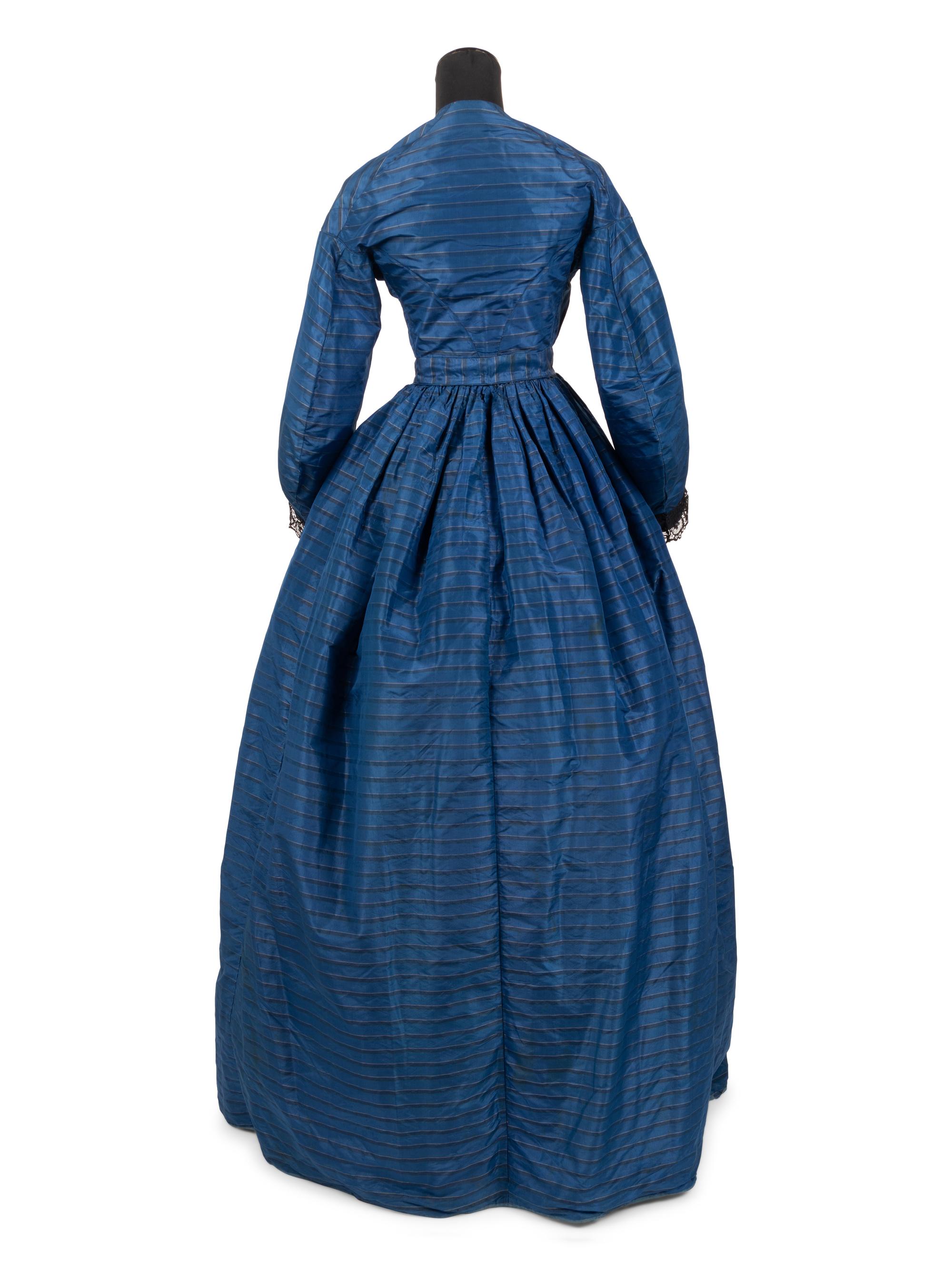 Silk Striped Taffeta Dress, 1862