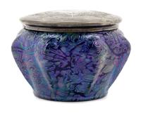 An Austrian Iridescent Glass Jar