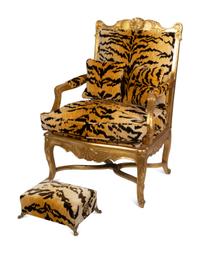 A Régence Style Giltwood Fauteuil