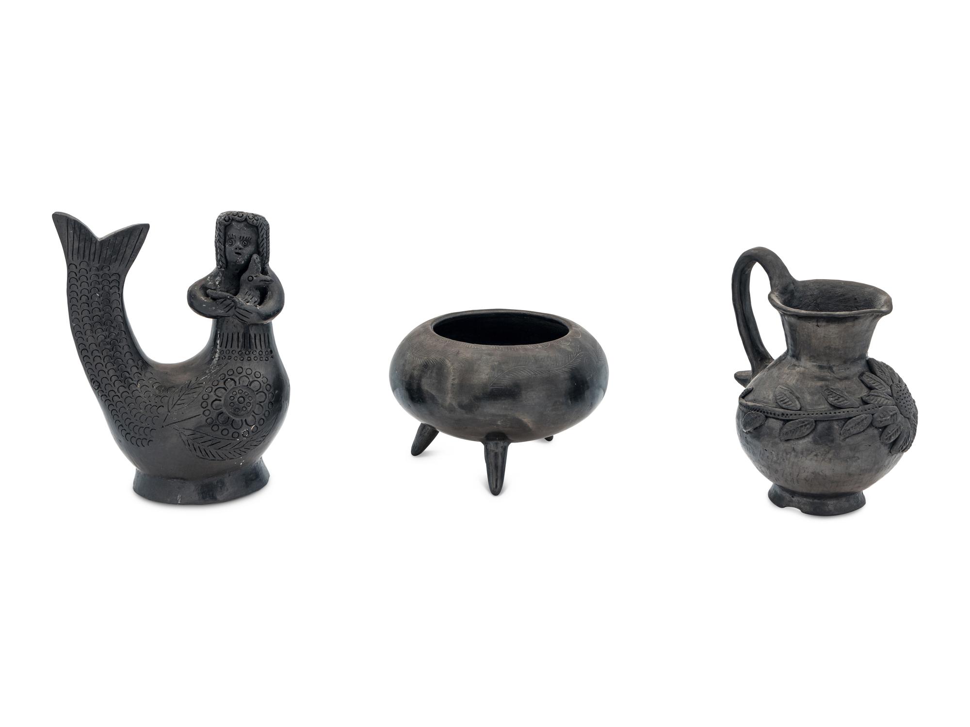 Three Dona Rosa Blackware Articles
