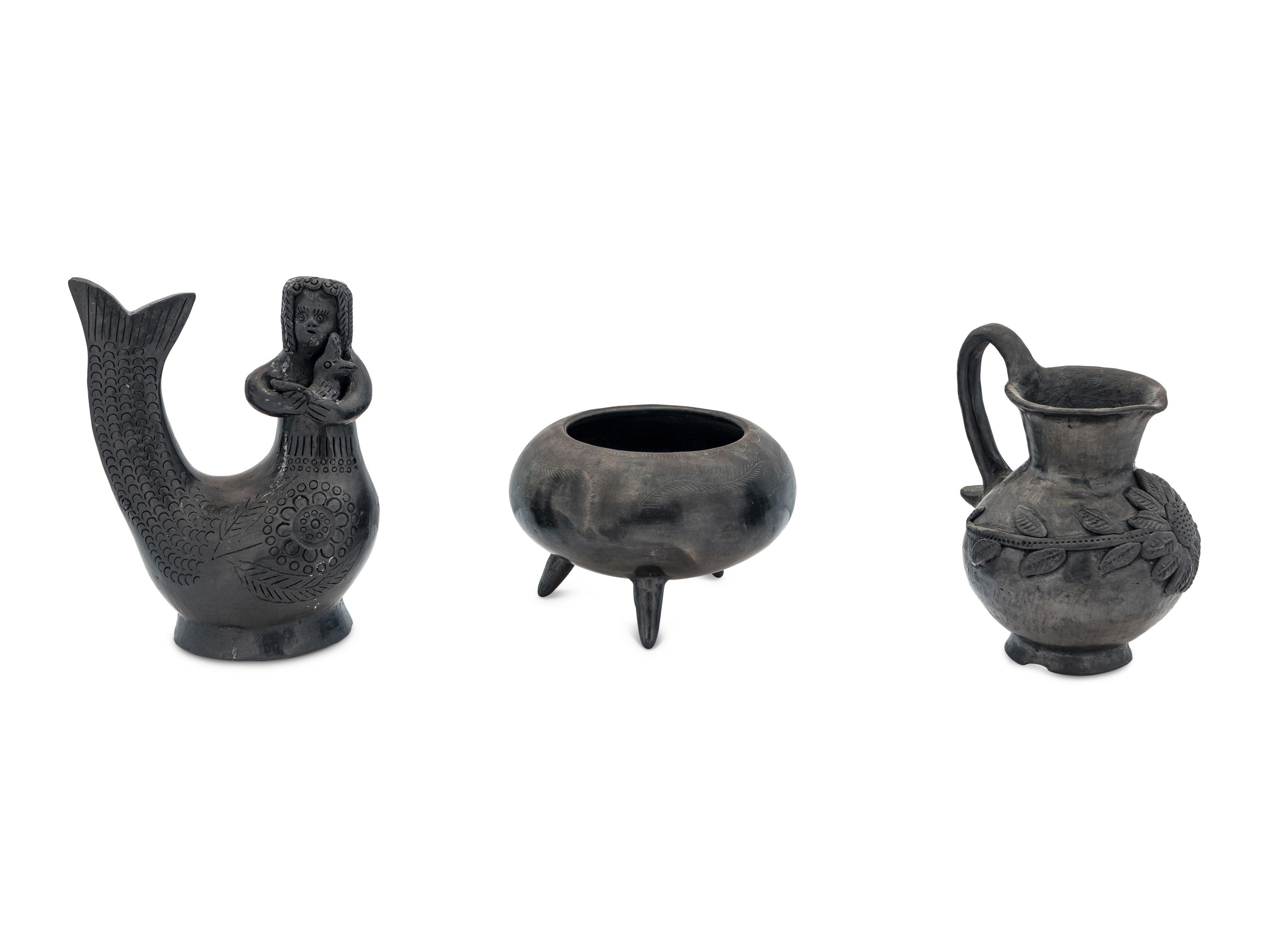 Three Dona Rosa Blackware Articles