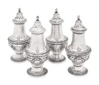 A Set of Four American Silver Casters