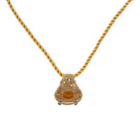 Multigem, Yellow Gold, and Blackened Gold Ring and Pendant Necklace