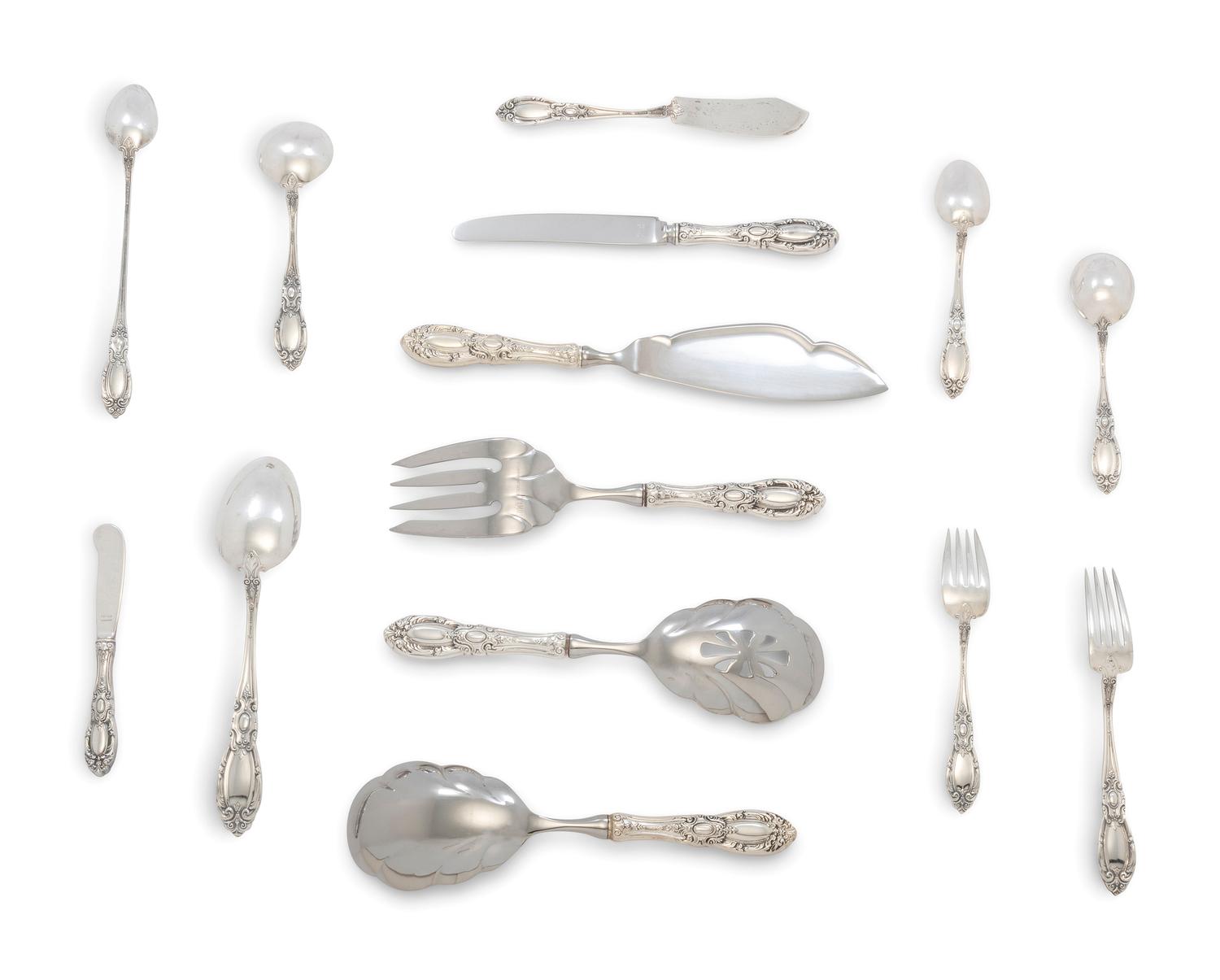 An American Silver Flatware Service