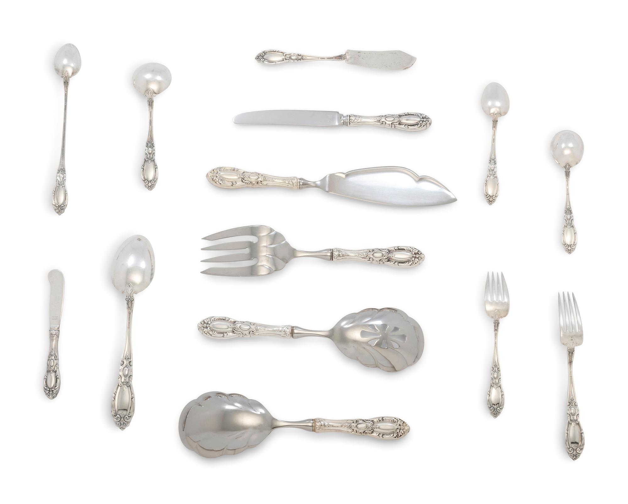 An American Silver Flatware Service