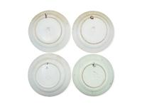 Four Dutch Delft Polychrome Chargers