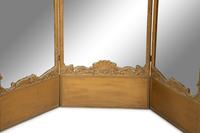 A Louis XV Style Three-Panel Mirrored Room Divider