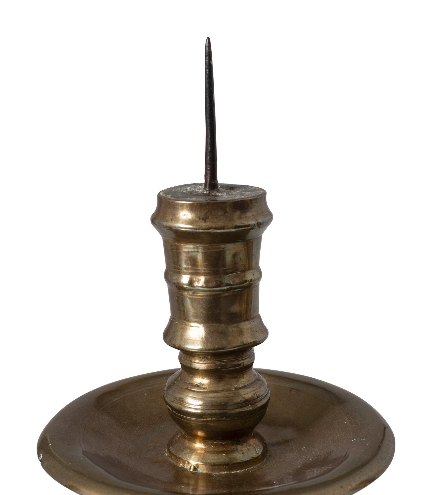 Three Continental Cast Brass Heemskirk Candlesticks