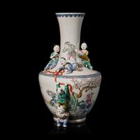 A Chinese Enameled Porcelain "Boys" Vase 粉彩童子圖賞瓶