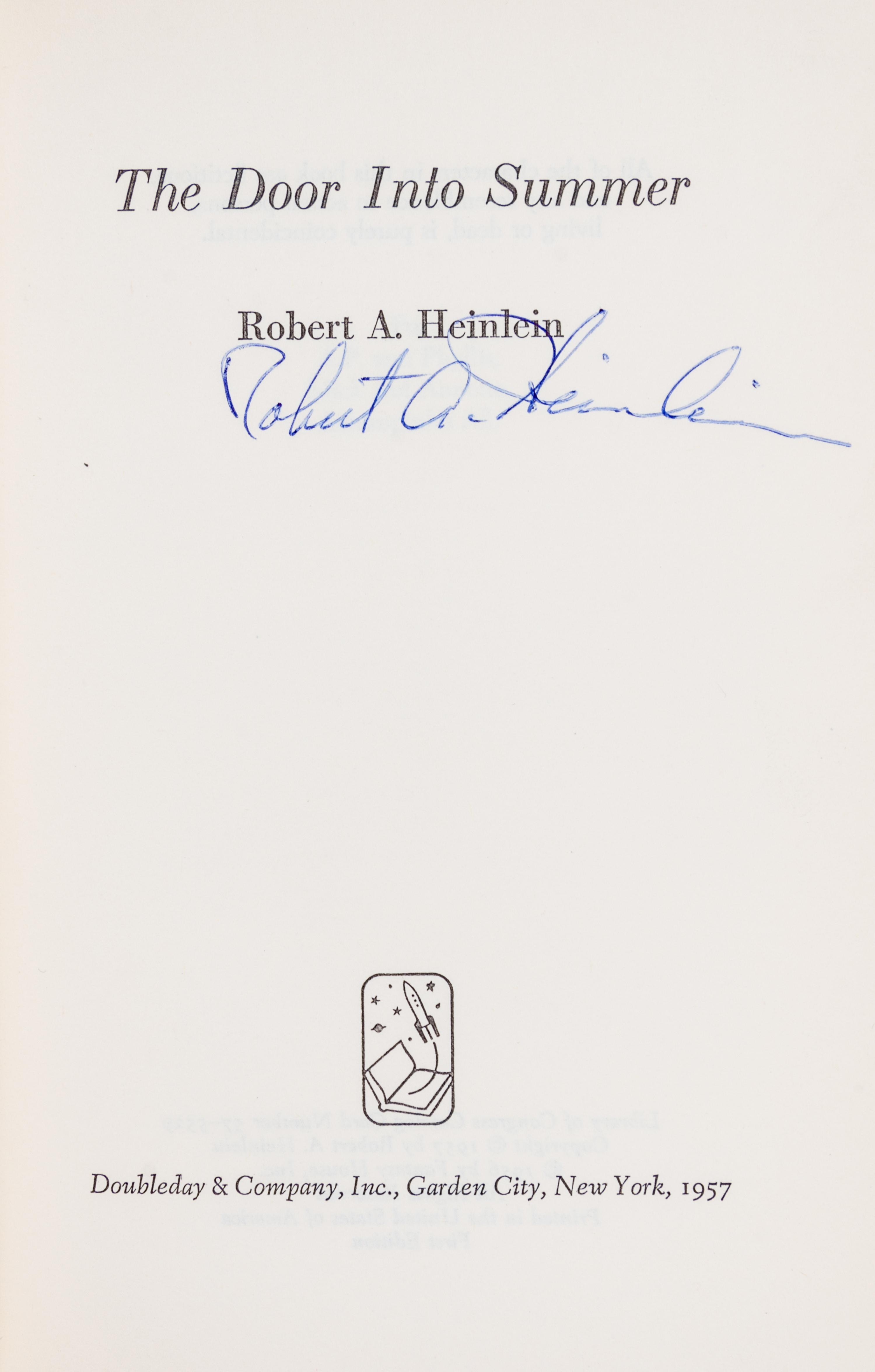 HEINLEIN, ROBERT A. The Door into Summer. New York, 1957. First edition.