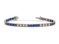 DIAMOND AND SYNTHETIC SAPPHIRE BRACELET