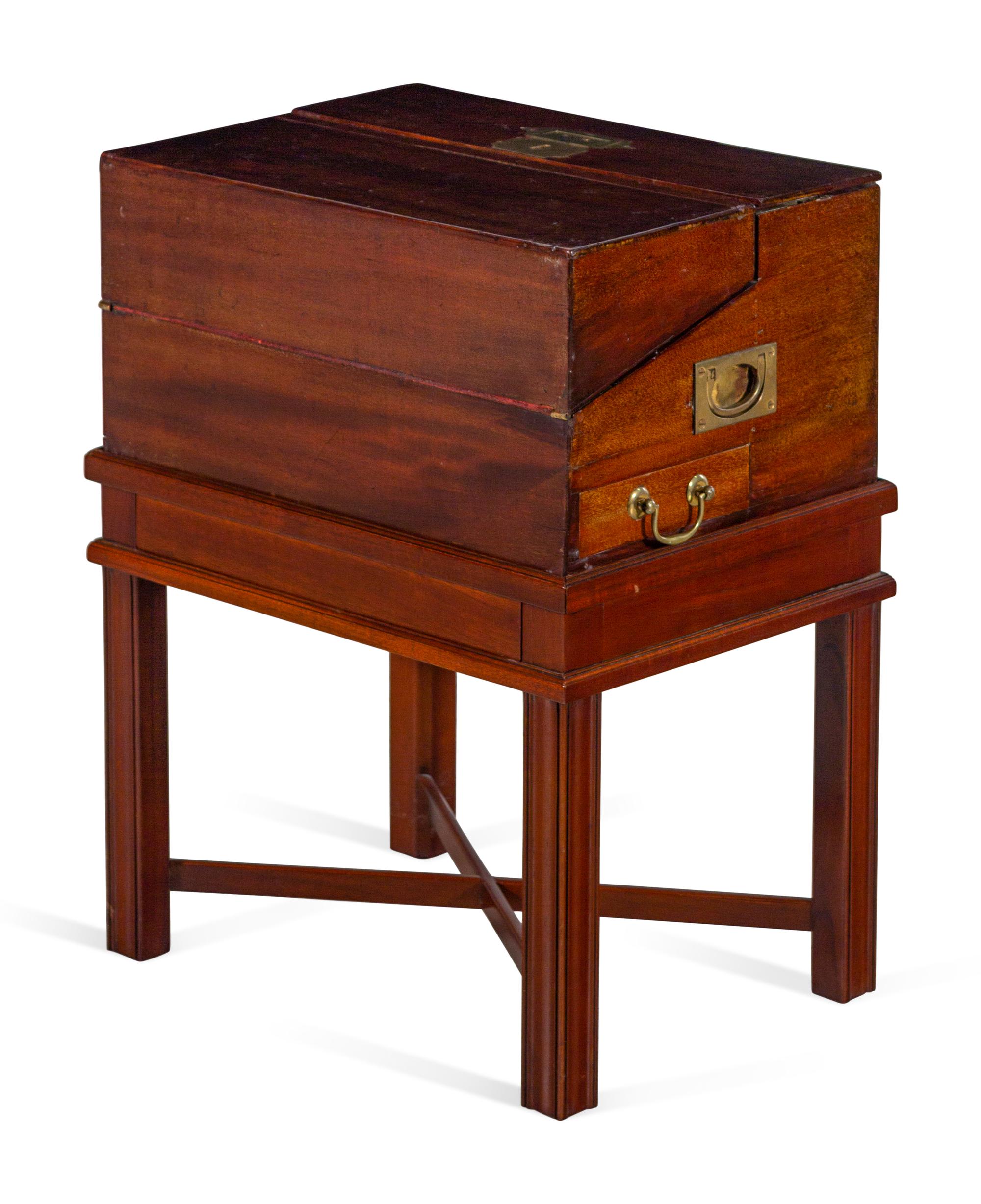 A Late George III/Early Regency Writing Slope and Letter Box
