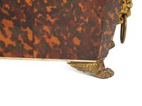 A Regency Tortoise Shell Veneered Tea Caddy