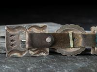 Navajo Silver and Turquoise Concha Belt