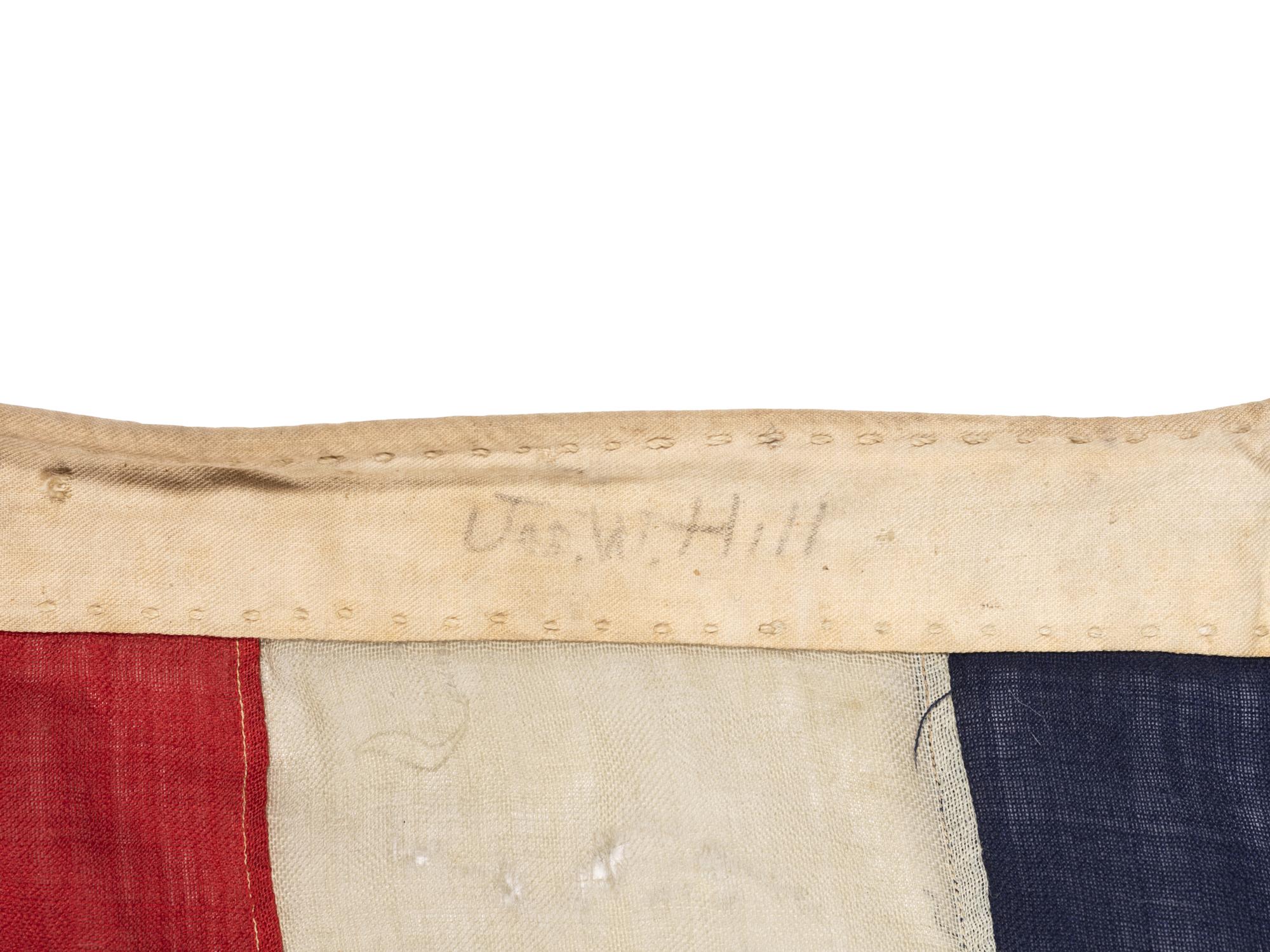 [FLAGS]. 13-star American Centennial flag. Ca mid-to-late 19th century.