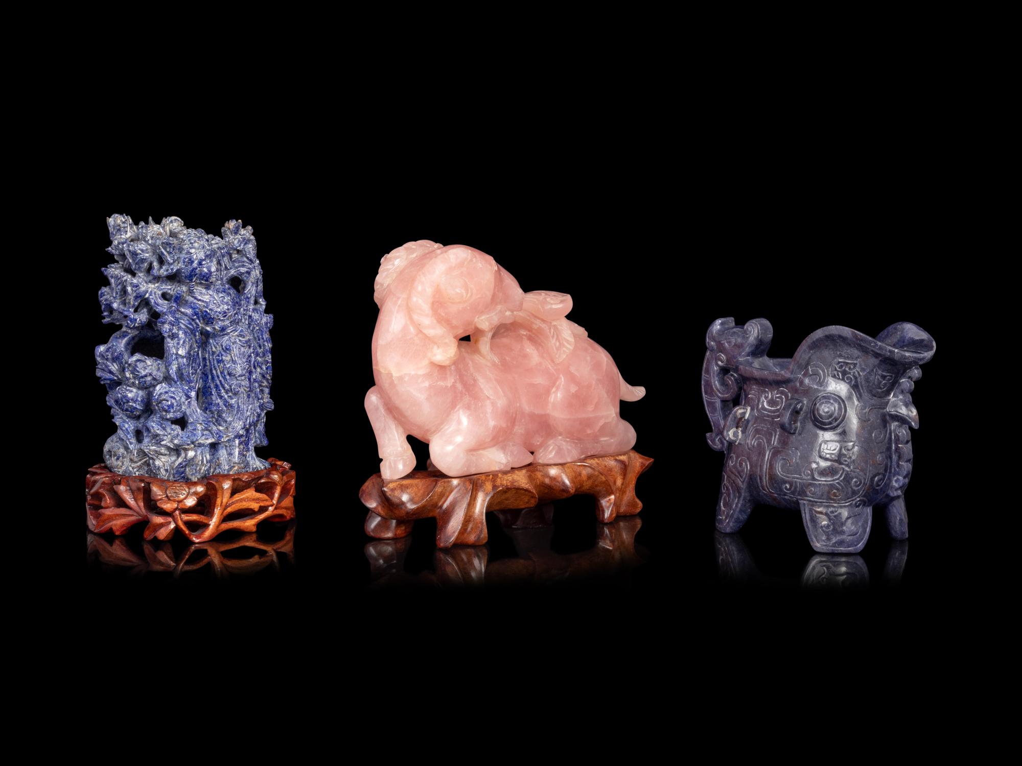 Three Chinese Hardstone Carvings