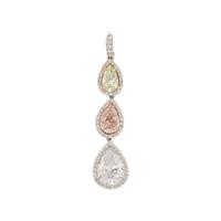 DIAMOND AND FANCY COLORED DIAMOND PENDANT