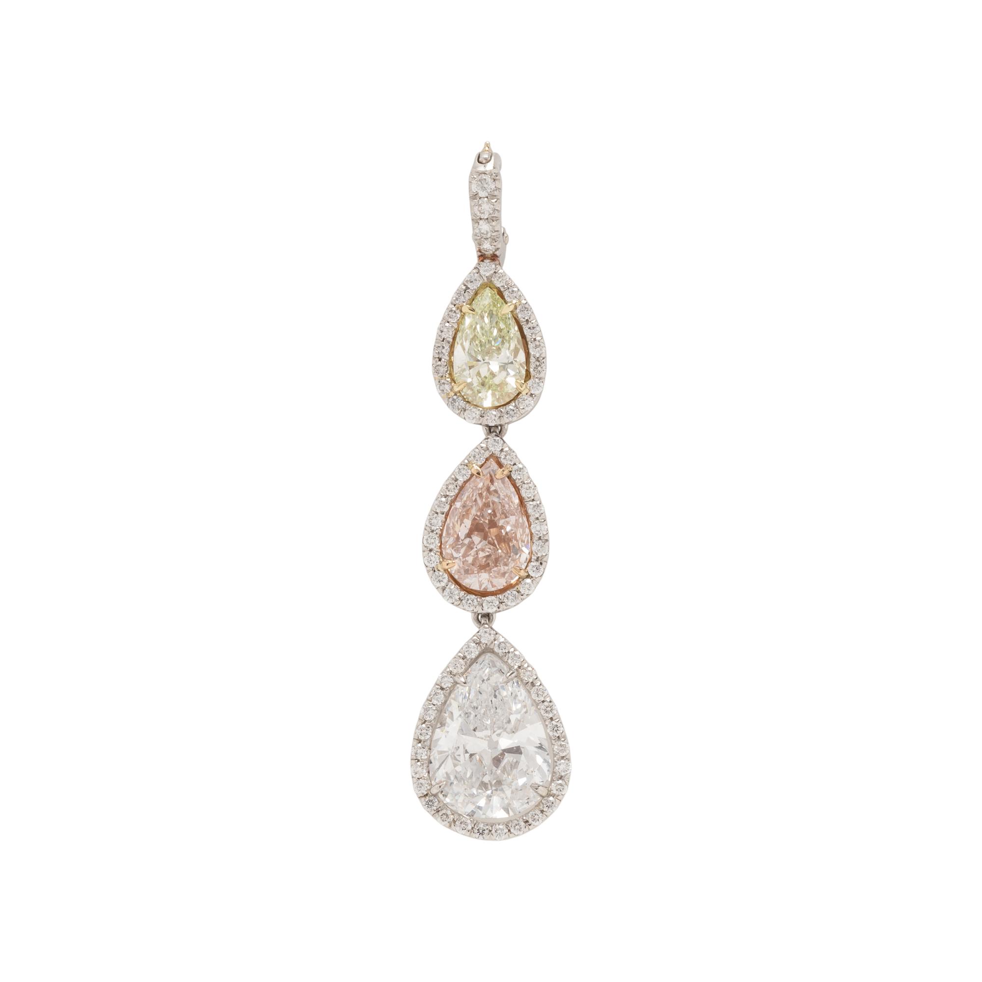DIAMOND AND FANCY COLORED DIAMOND PENDANT