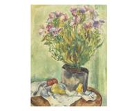 Still Life with Flowers, Apple and Pears