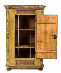 An Austrian Painted Schrank Height 73 x width 43 x depth 19 inches. — 18TH/19TH CENTURY