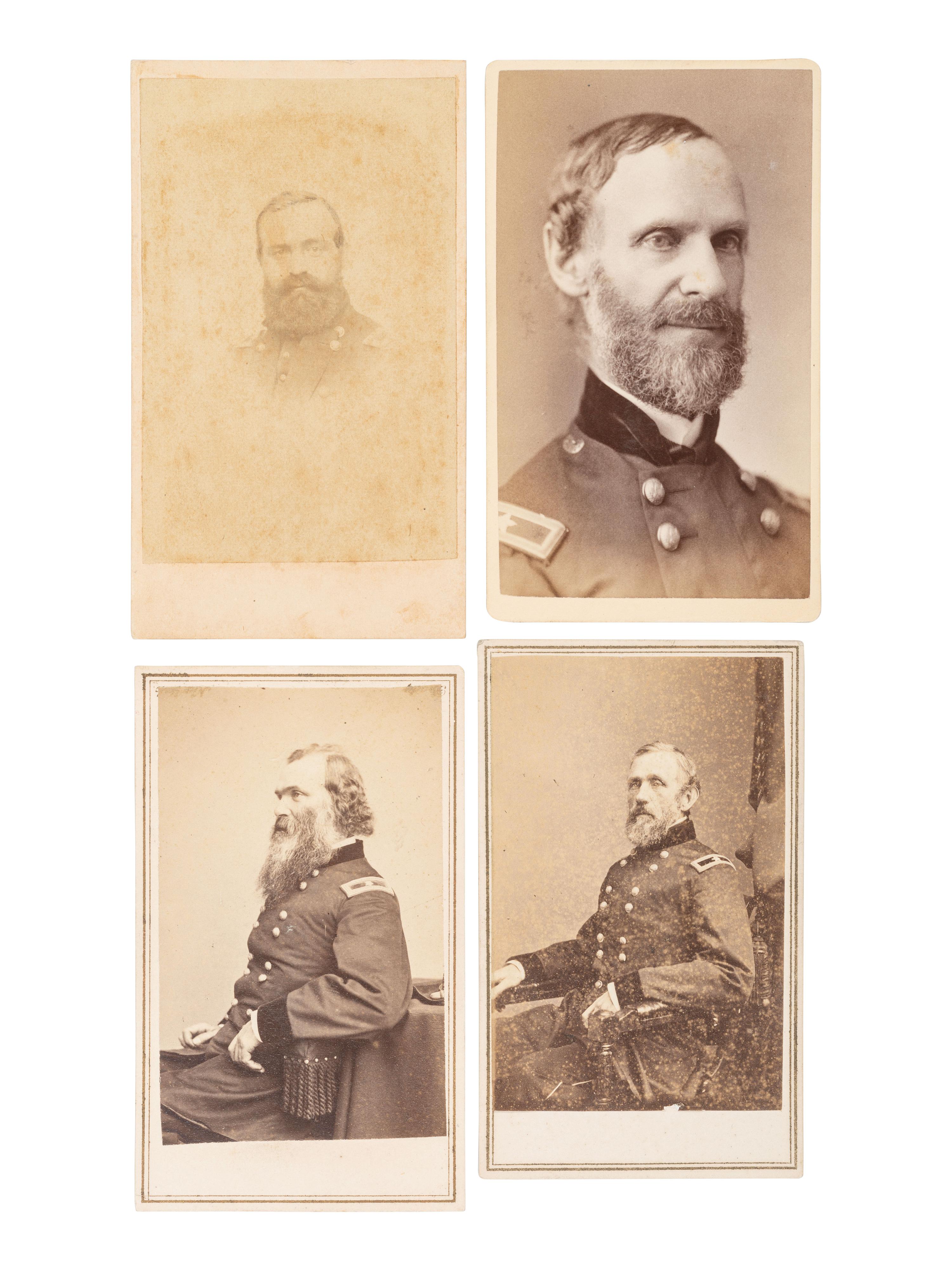 [LINCOLN, Abraham (1809-1865)]. CDVs featuring members of the honor guard that accompanied Lincoln's body from Washington, DC to Springfield, IL, & other key figures in charge of the funeral.
