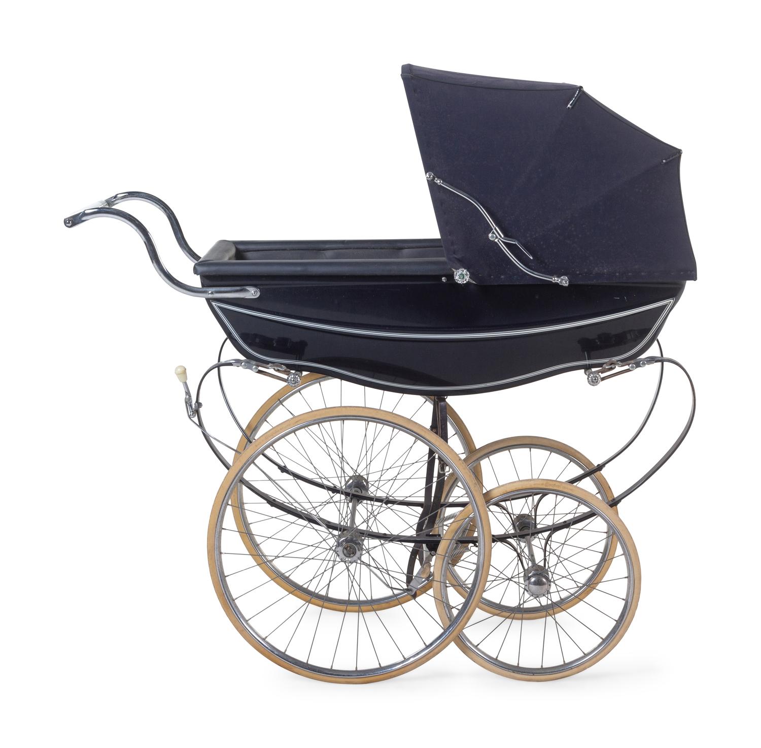 A Vintage Marmet Blue Metal Pram