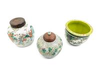 Three Chinese Enamelled Porcelain Jars