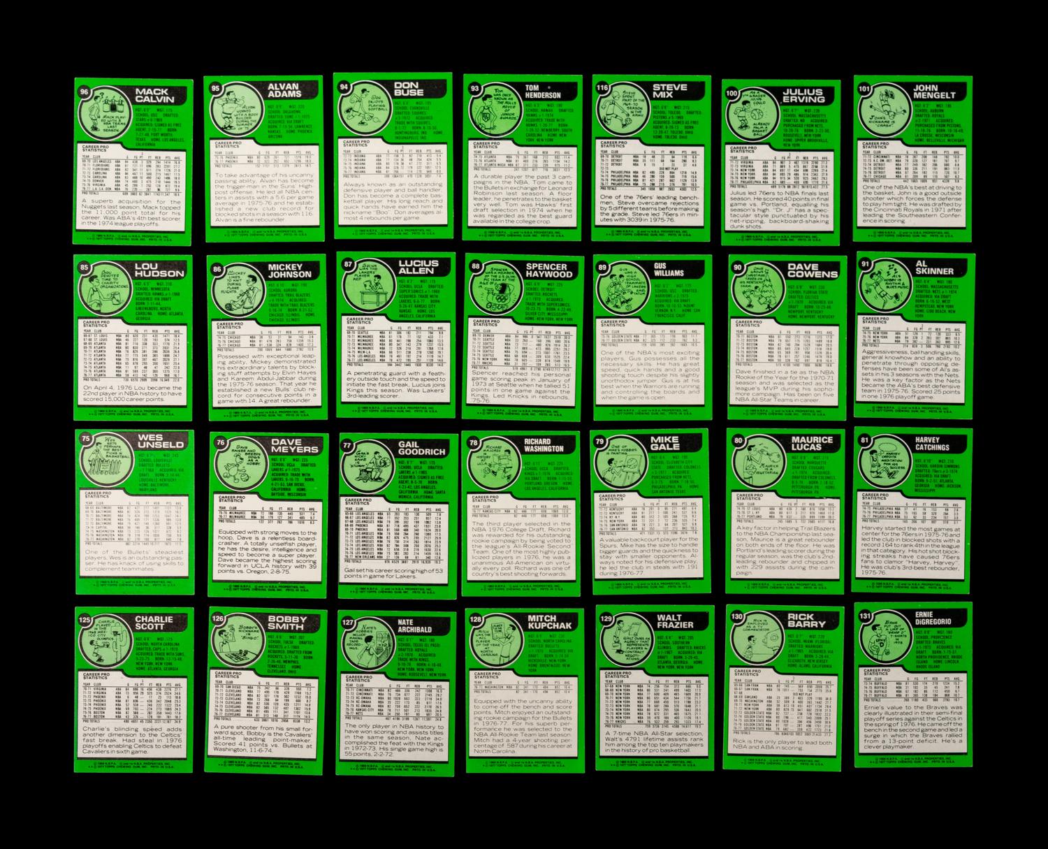A Complete Set of 1977-78 Topps Basketball Cards,