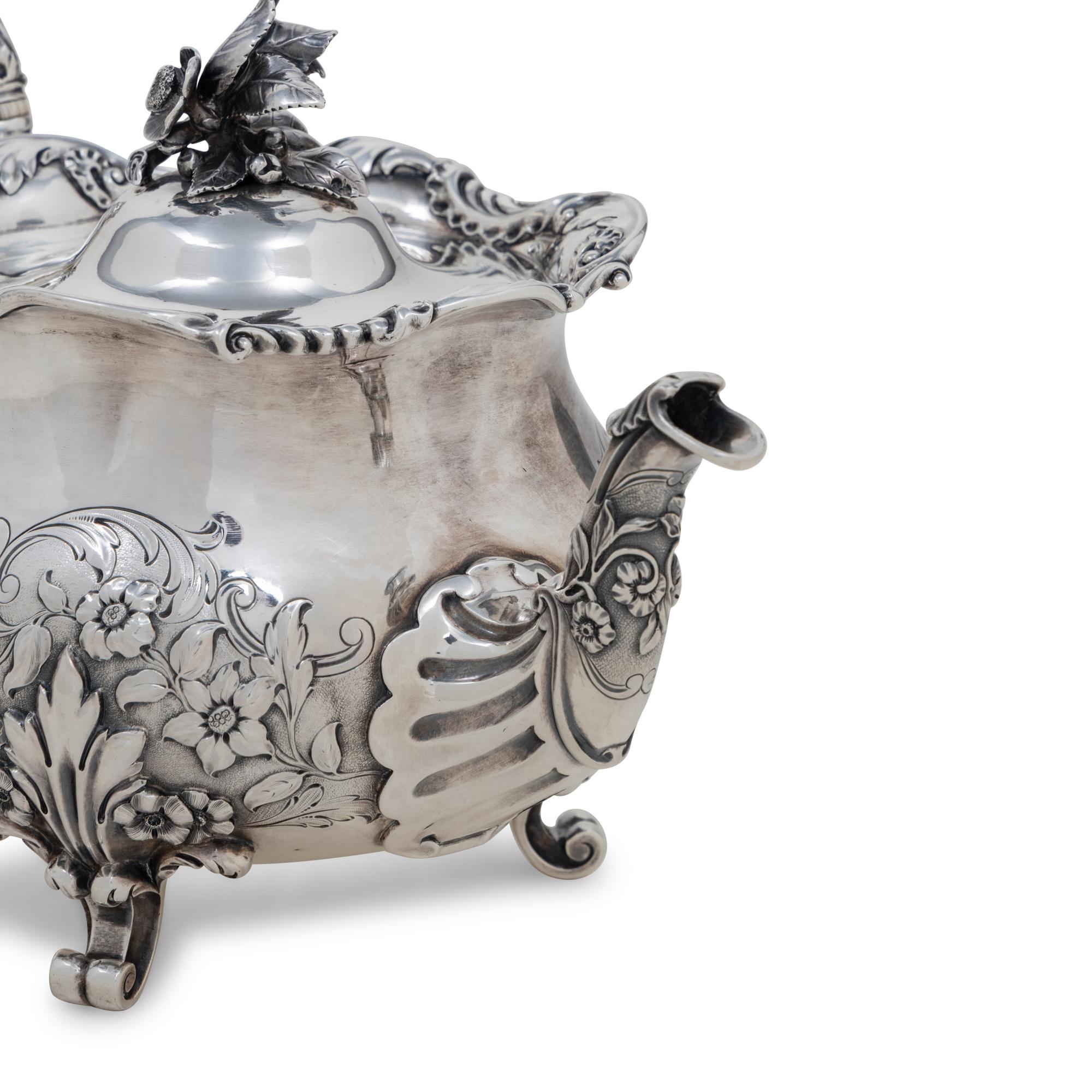 A Paul Storr and Mortimer Silver Teapot