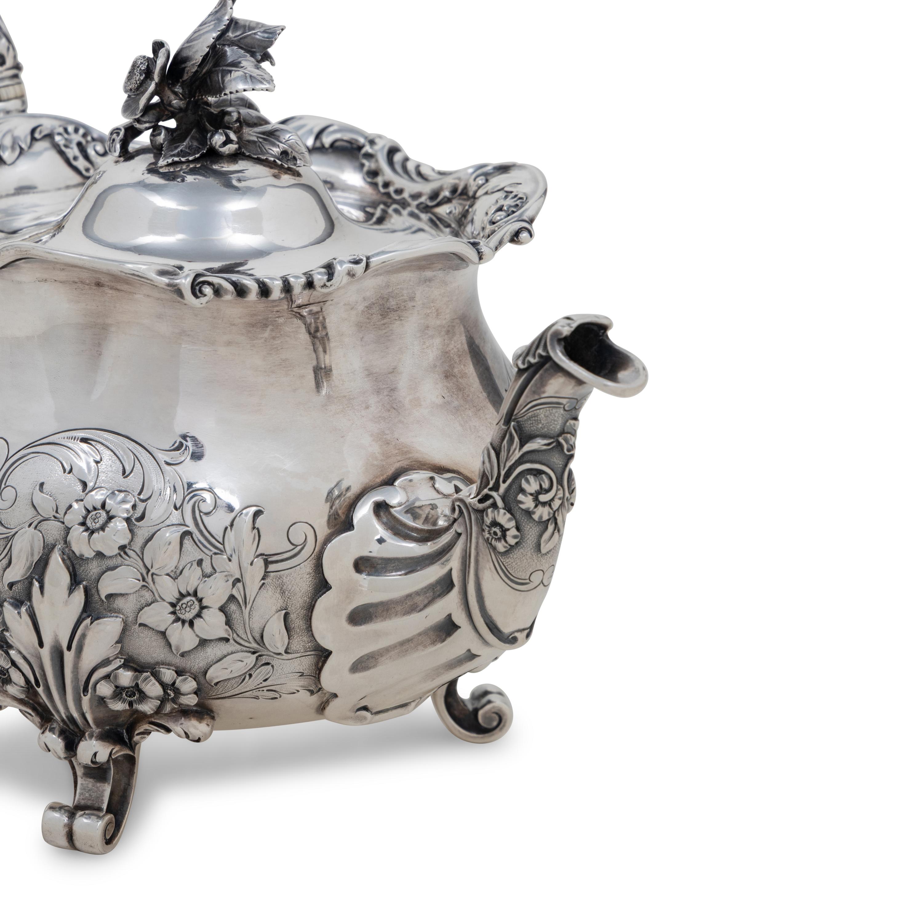 A Paul Storr and Mortimer Silver Teapot