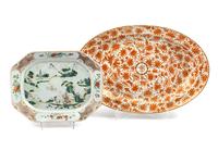 Two Chinese Export Porcelain Platters