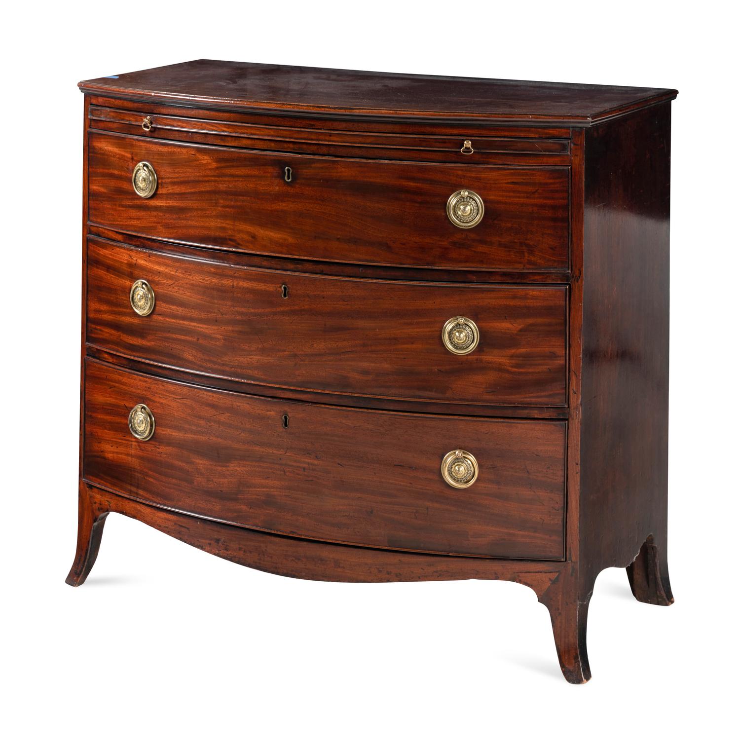 A George III Mahogany Bowfront Chest of Drawers