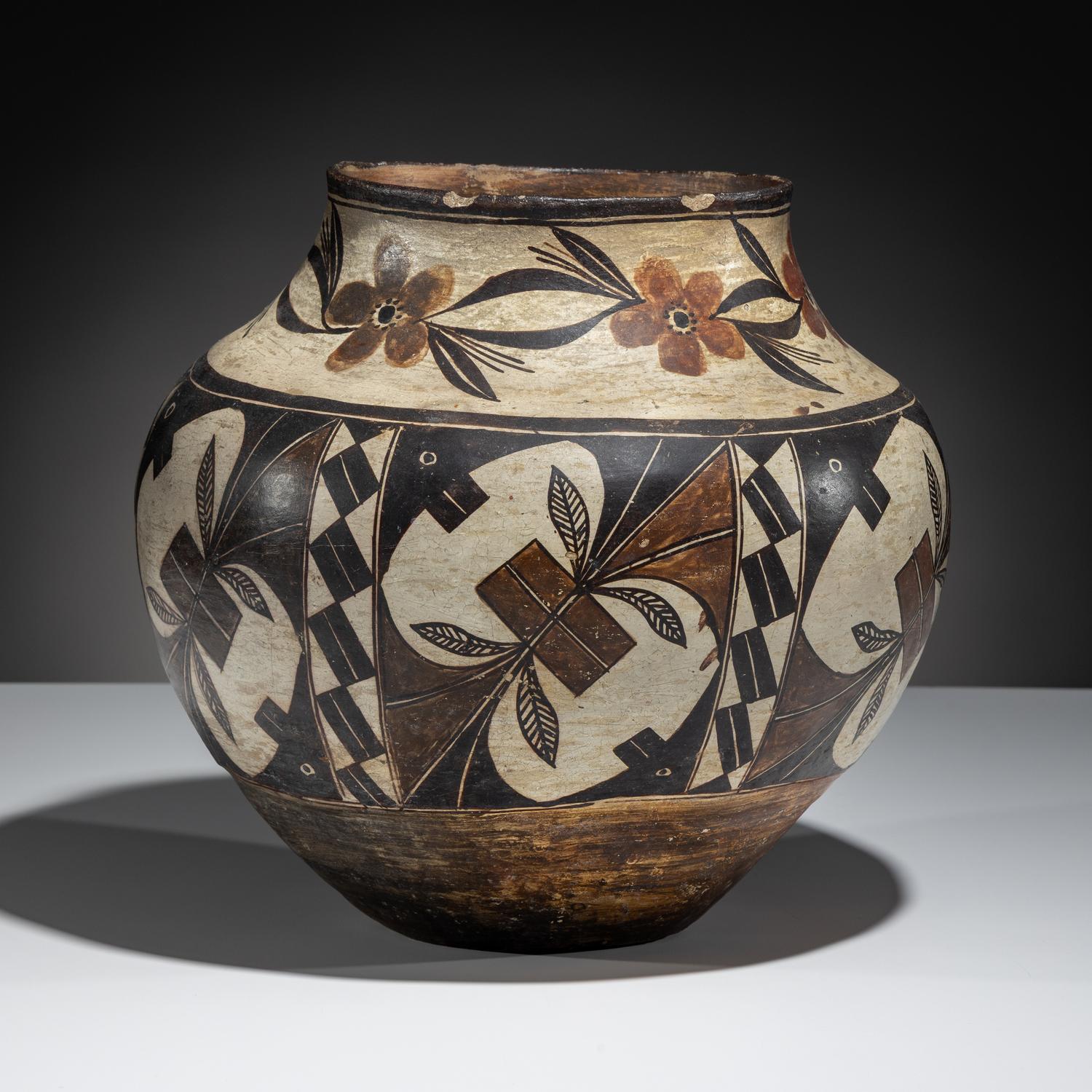 Acoma / Laguna Polychrome Pottery Jar