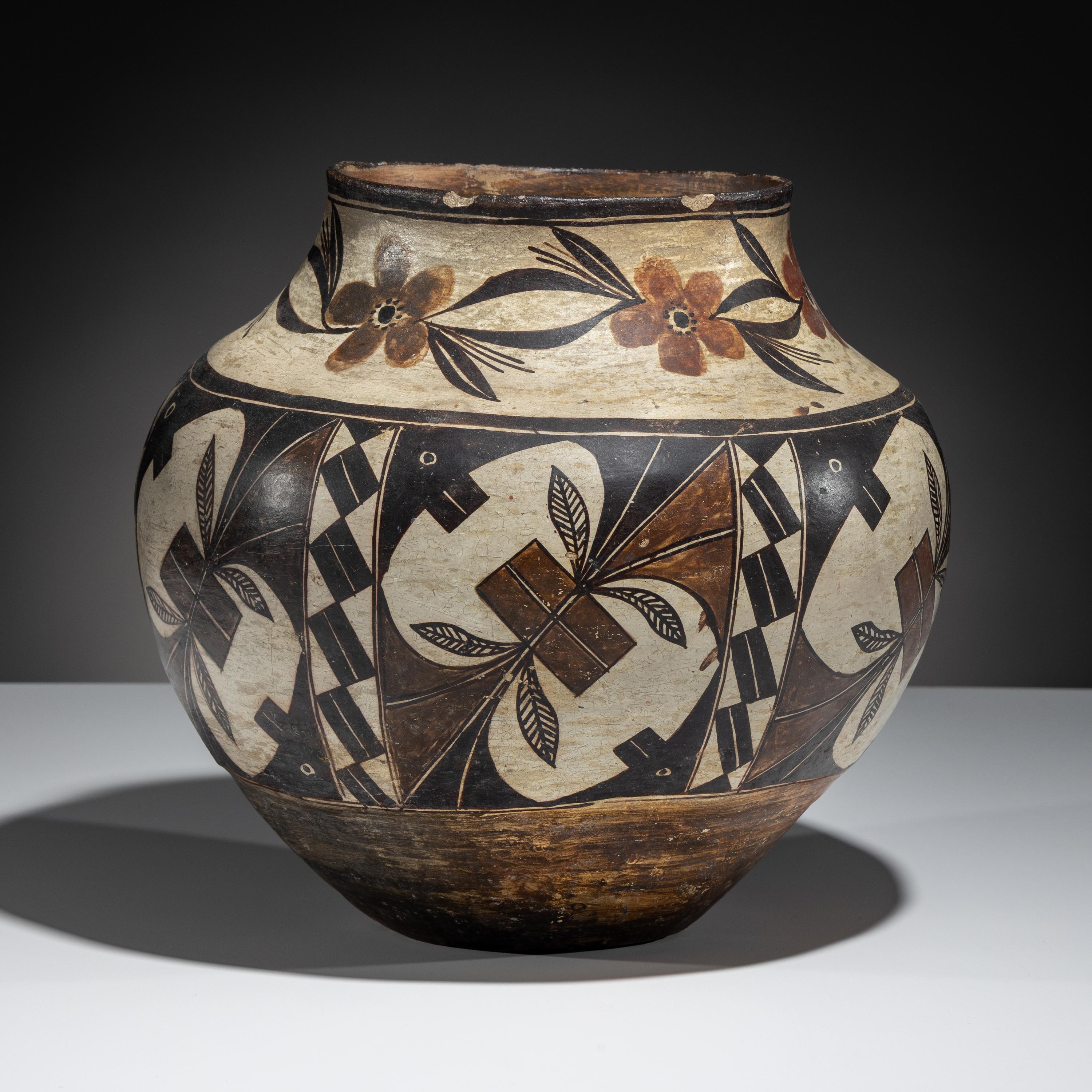 Acoma / Laguna Polychrome Pottery Jar