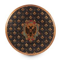 A Continental Carved and Painted Center Table Height 30 x diameter of top 42 1/2 inches. — 19TH CENTURY