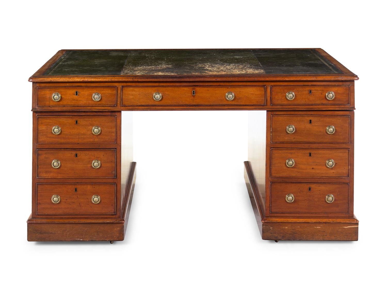 An Edwardian Mahogany Partners Desk