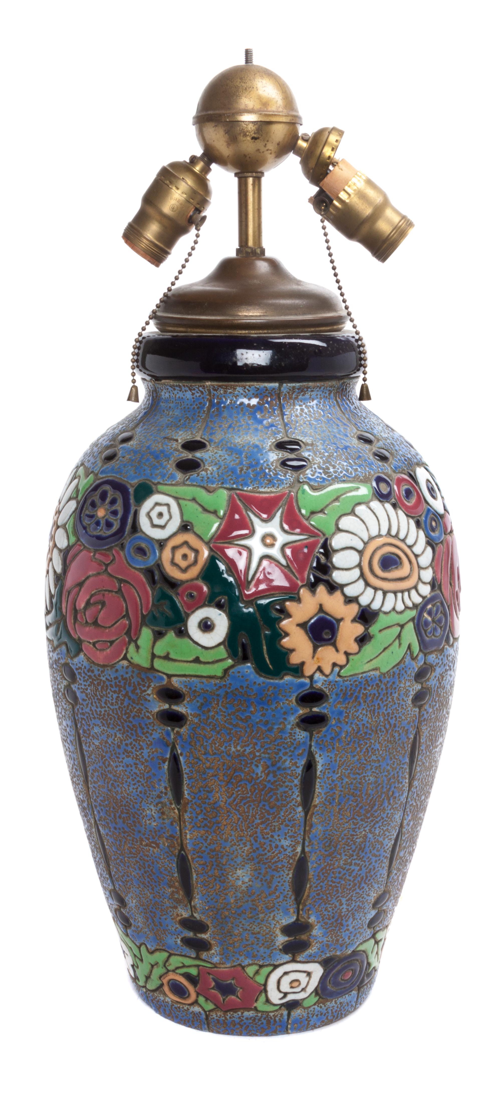 An Amphora Art Deco Vase Height 18 inches.