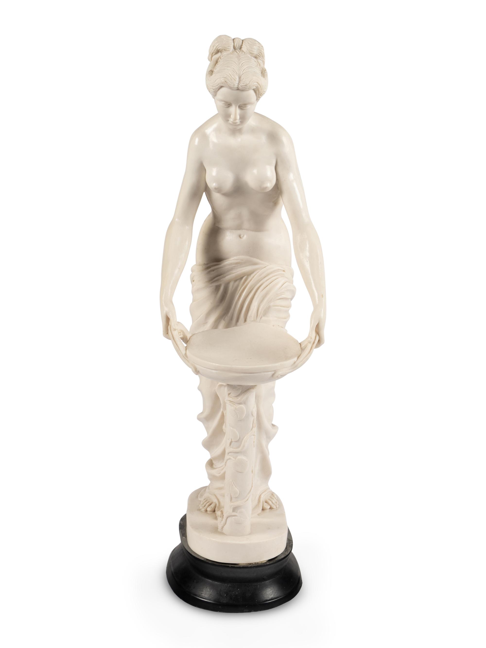 A Composition Sculpture of a Nude Water Maiden