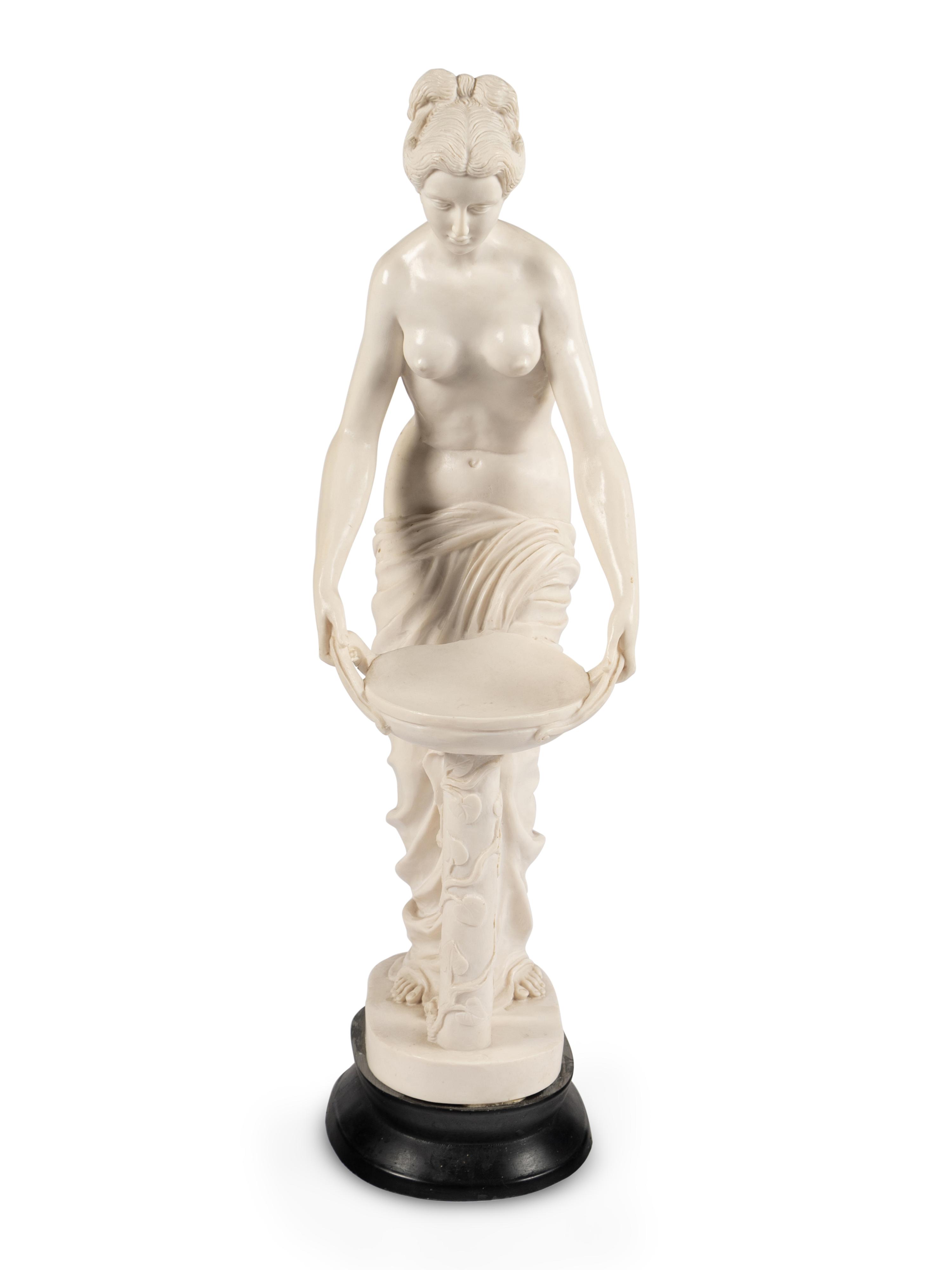A Composition Sculpture of a Nude Water Maiden