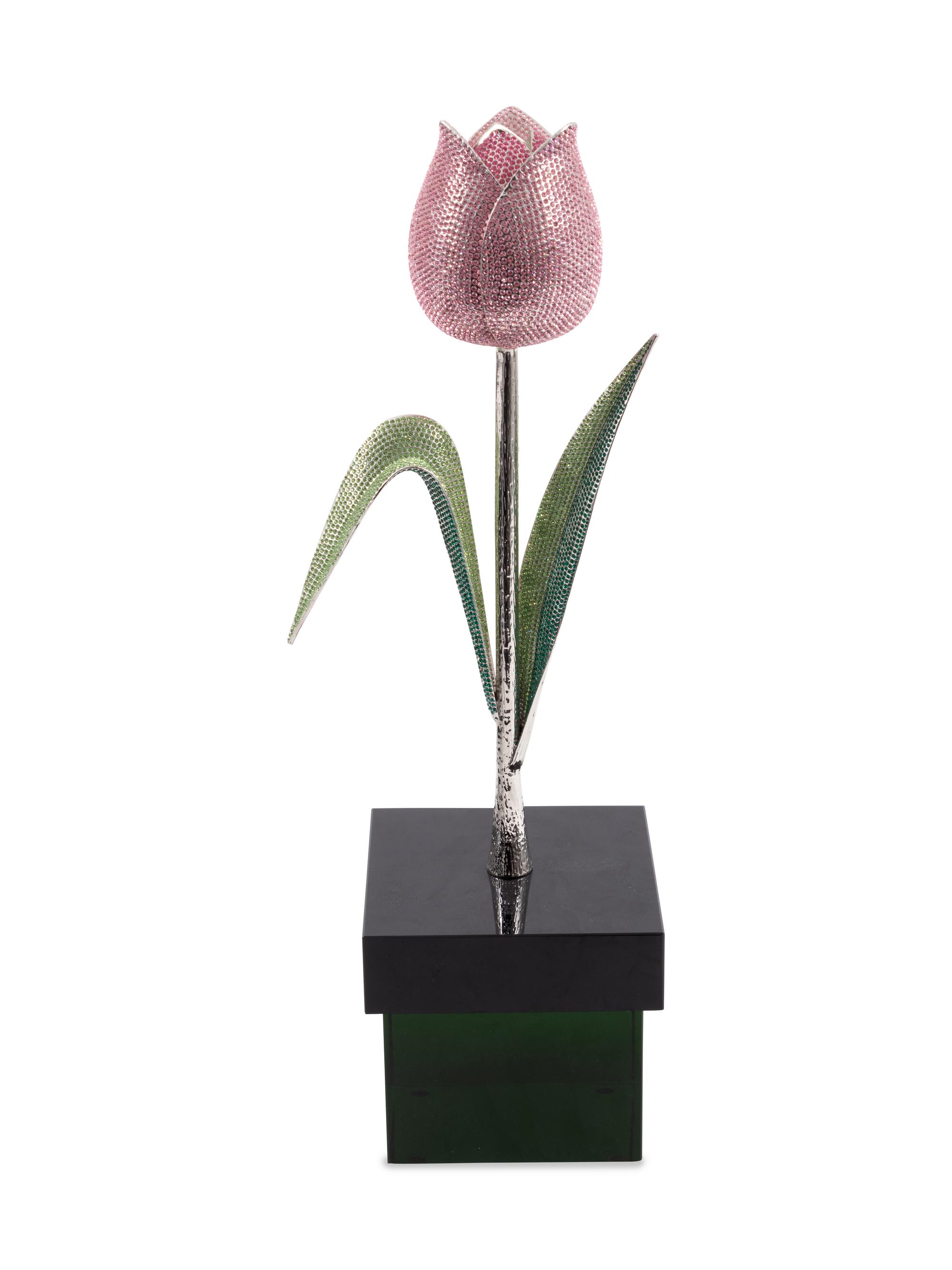 A Clarita Brinkerhoff for Swarovski Pink Tulip — 20TH CENTURY