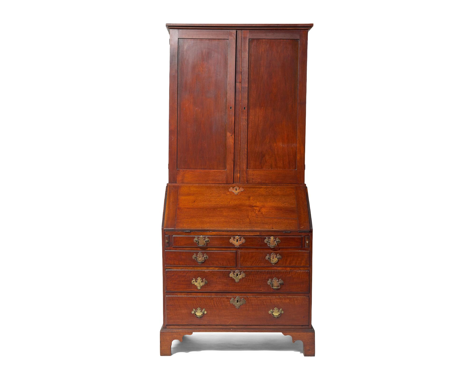 The Nathan Sharples Black Walnut Desk and Later Bookcase, Southeastern Pennsylvania, Circa 1740