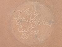 Miniature Carved Red and Buff Pottery Jar, 1981