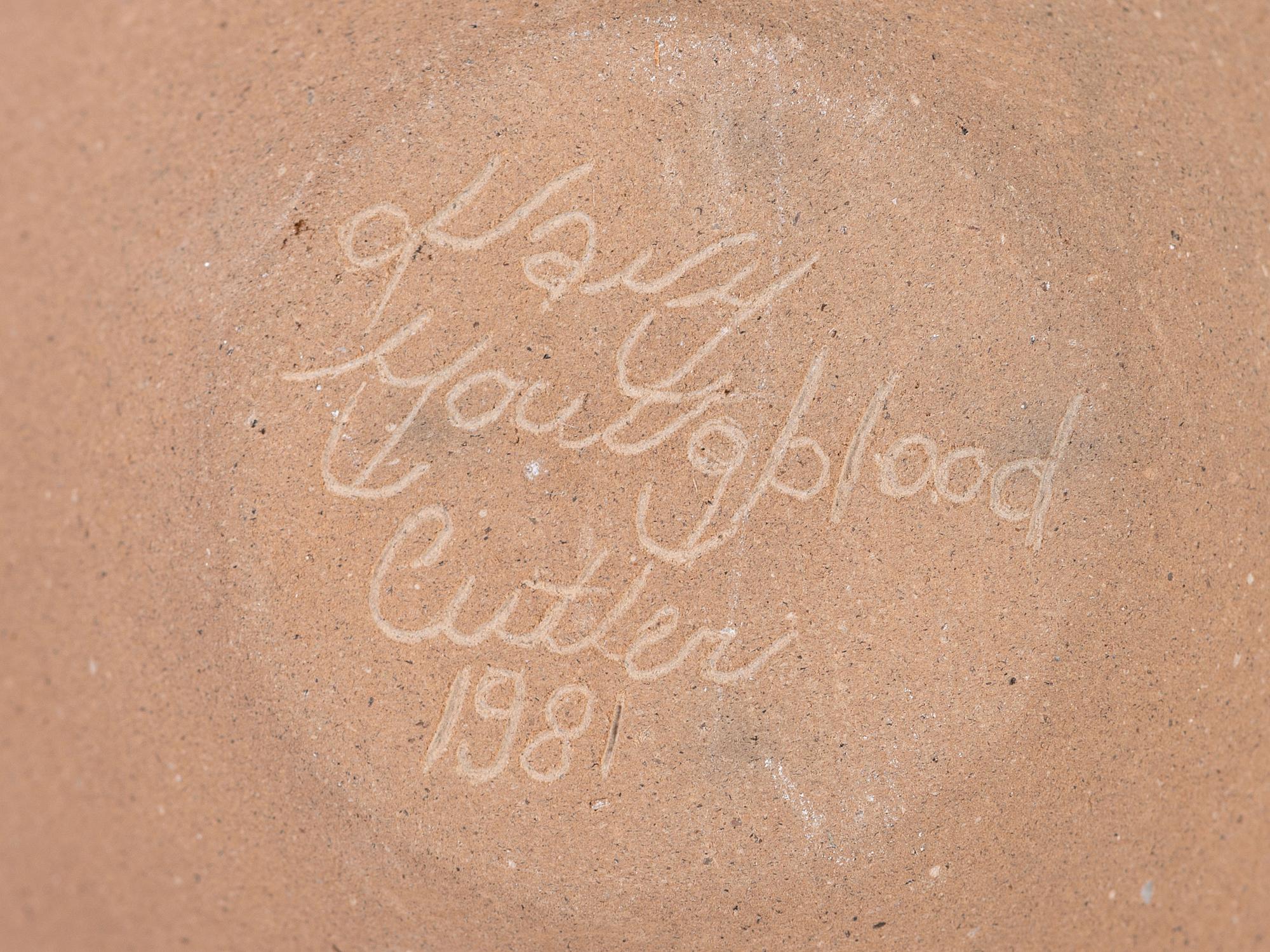 Miniature Carved Red and Buff Pottery Jar, 1981