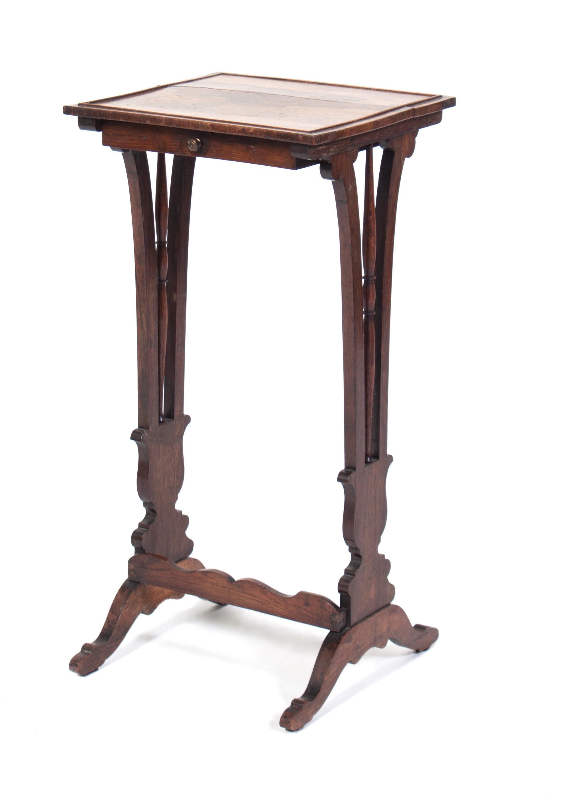 An Occasional Table Height 26 3/4 x width 13 x depth 12 1/4 inches.