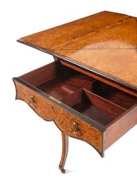 A George III Mahogany, Padouk and Amboyna Pembroke Table