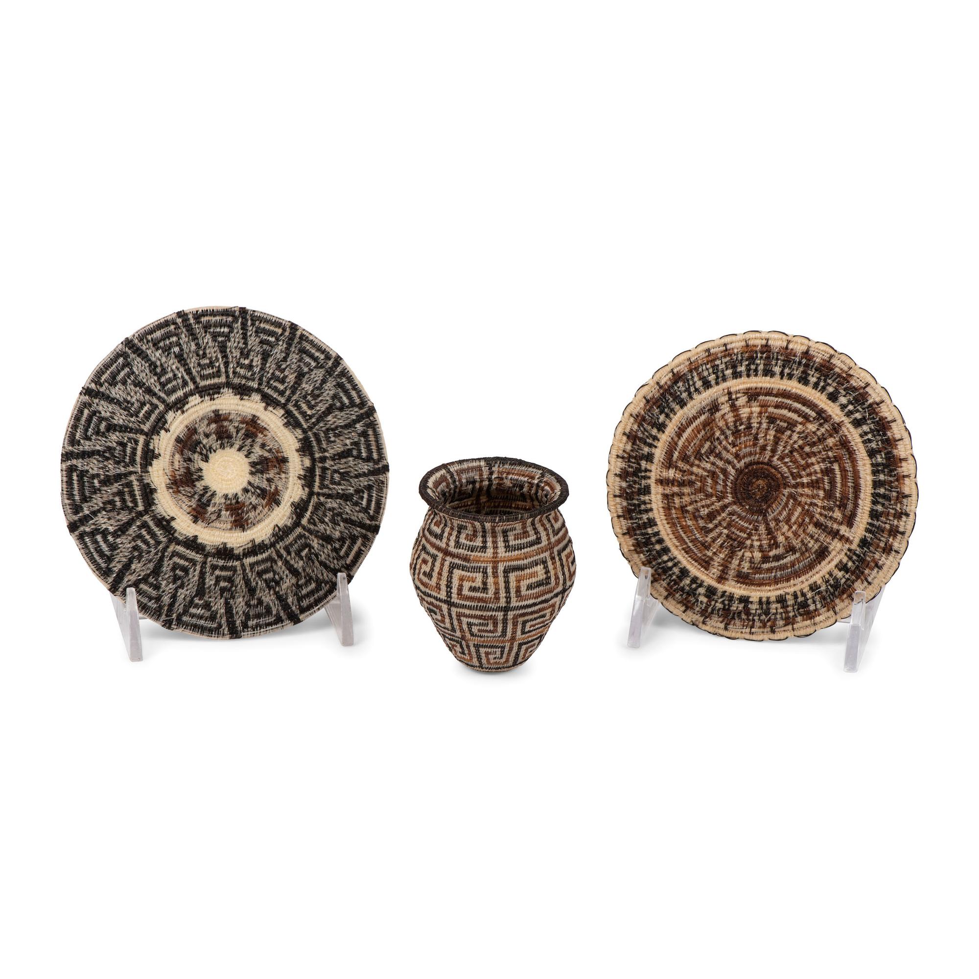 Tohono O'odham and Akimel O'odham Miniature Horsehair Baskets