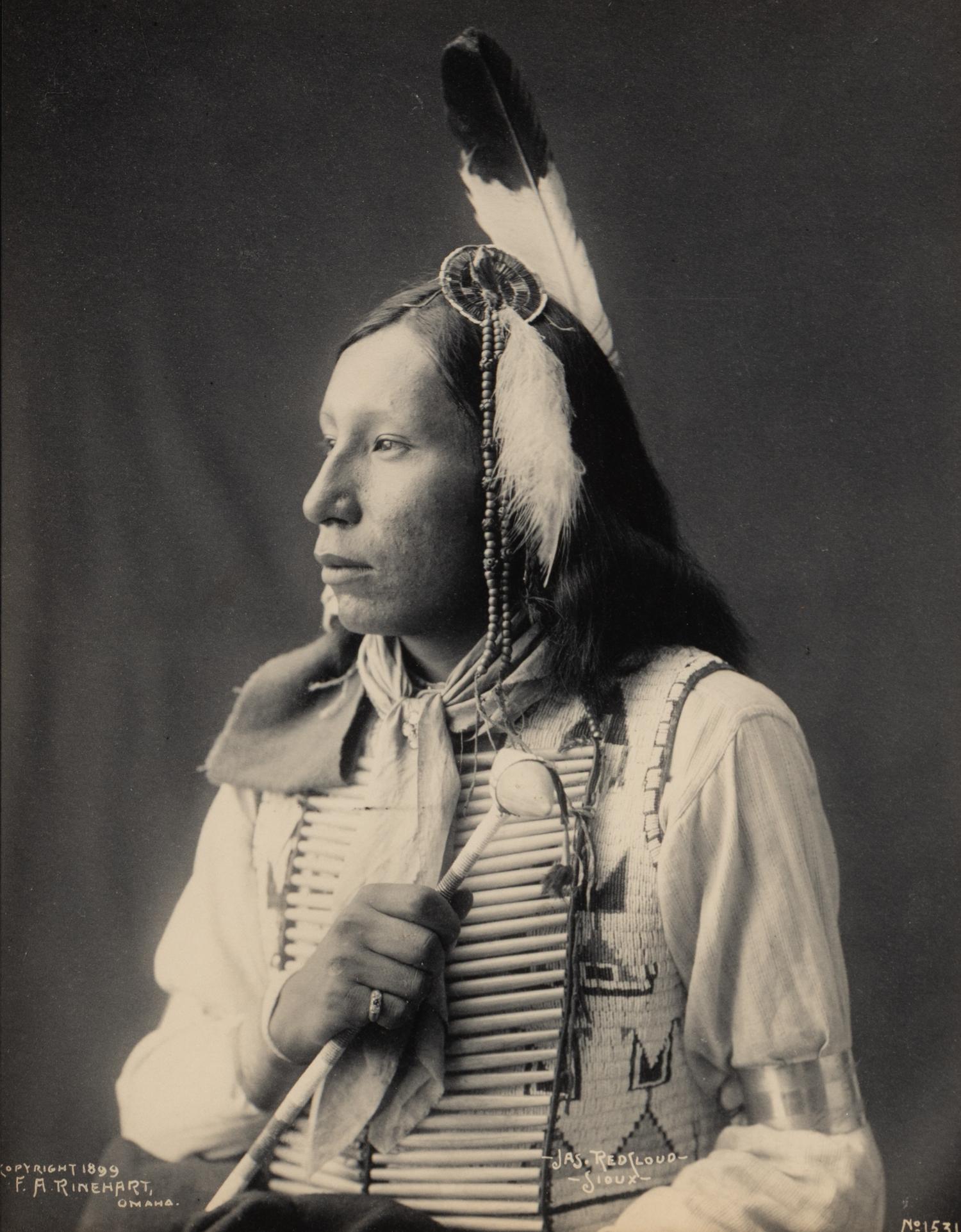 Rinehart, Frank (1861-1928). A group of 5 photographs and prints of Native American subjects.