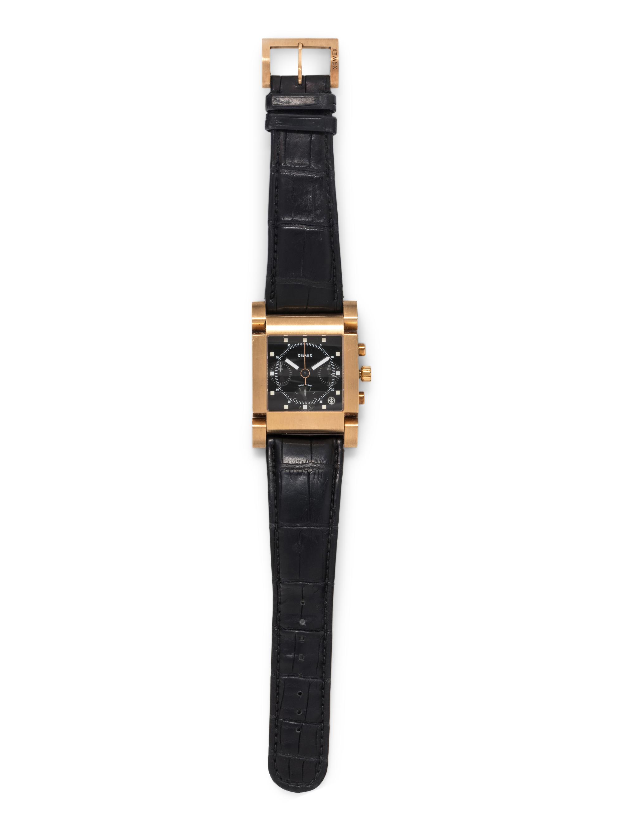 XEMEX, RUEDI KÜLLING, 18K YELLOW GOLD 'AVENUE' CHRONOGRAPH WRISTWATCH